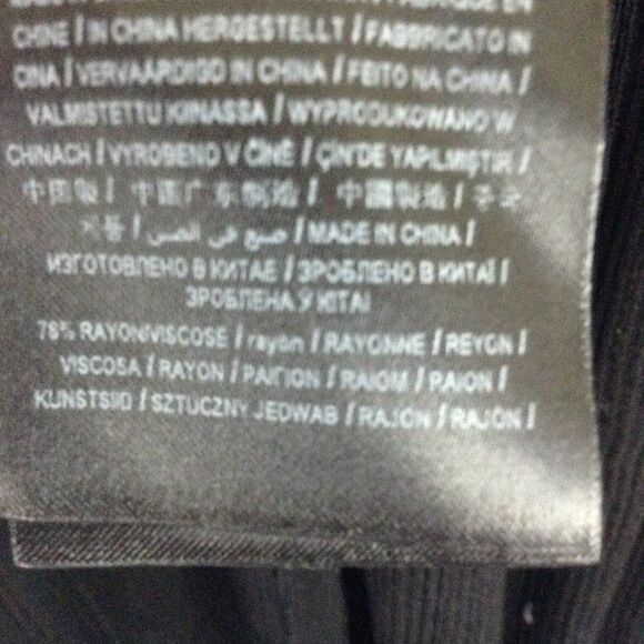 Guess Long Black Open Front Cardigan Sweater Split Sides Large - Picture 7 of 10